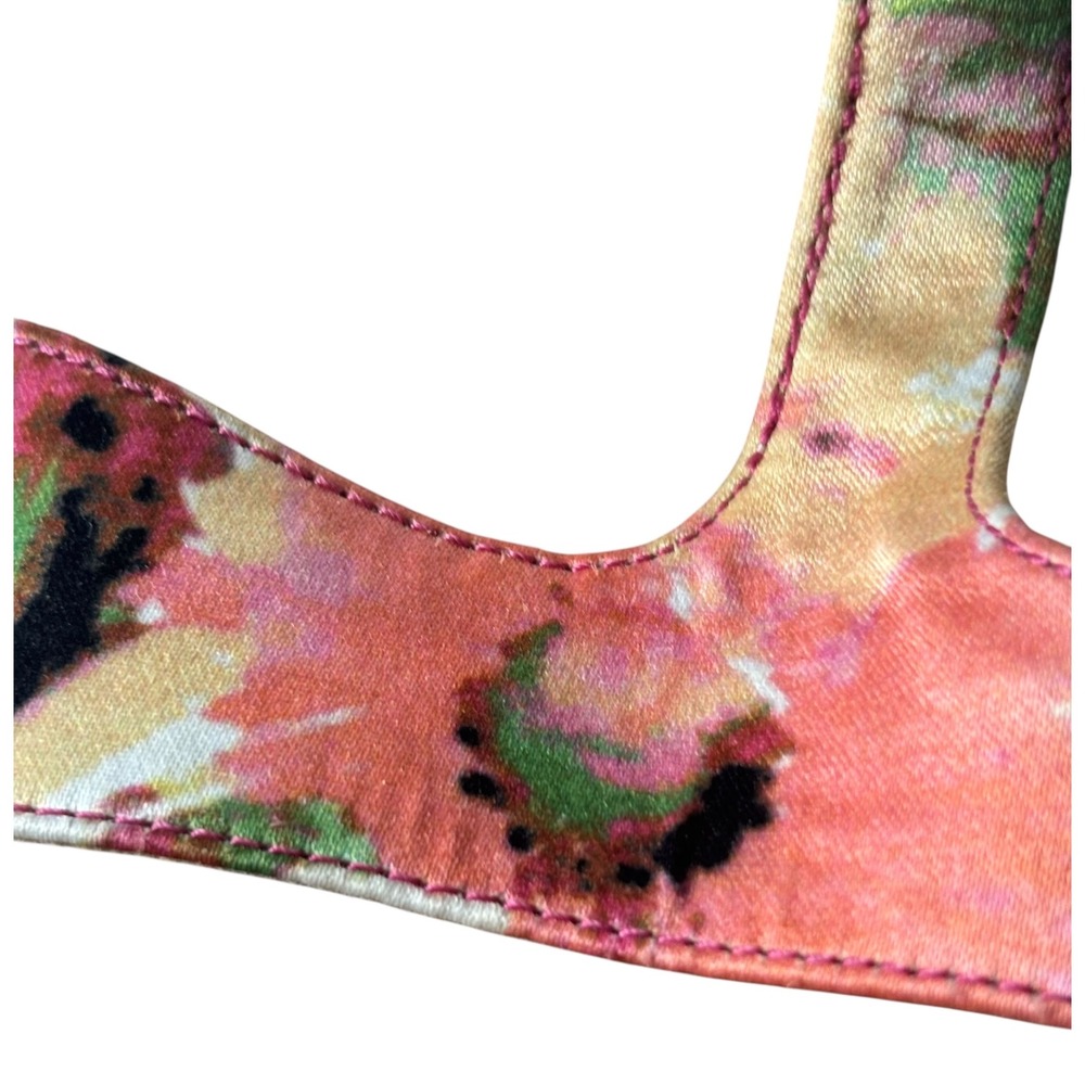 Steve Madden Montauk Espadrille Platform Wedge Fabic Sandals Womens 8B Floral - Picture 8 of 16